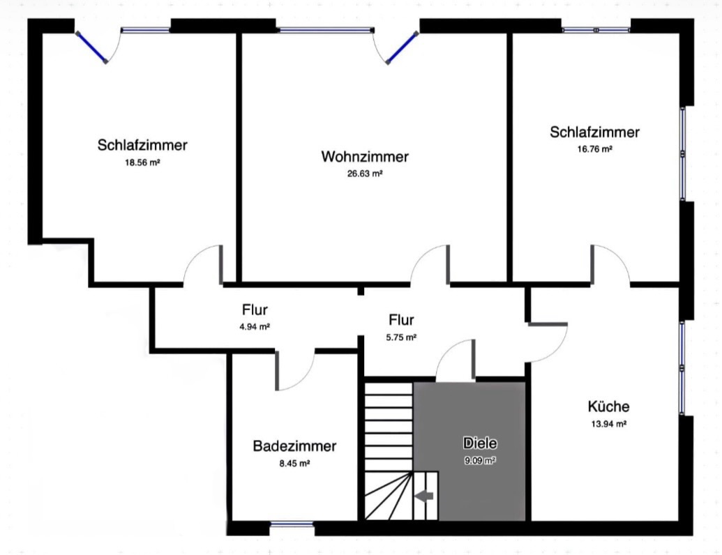 Grundriss der Ferienwohnung „Franken Auszeit“ in Loffeld, Bad Staffelstein