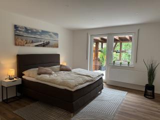 2-Ferienwohnung-Franken-Auszeit-Schlafzimmer